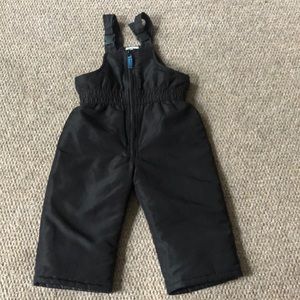 Black bib snow pants